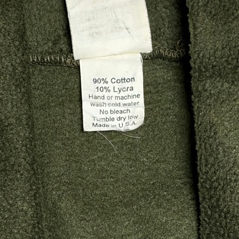 Vintage USA Made Womens‎ Poncho Wrap OS Olive Green Fleece Fringe Scarf Boho